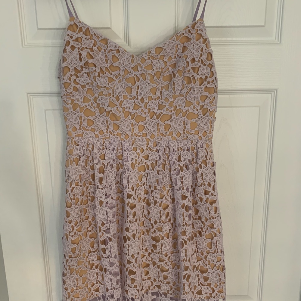 Lilac lace midi
